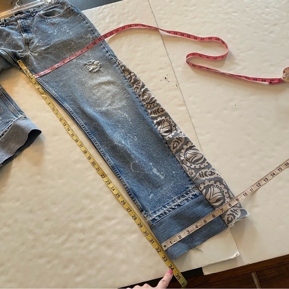Levis Vintage Jeans Waist 29 30 Womens Size 8 10 Handnade Upcycled Levi’s Rare - Picture 7 of 14